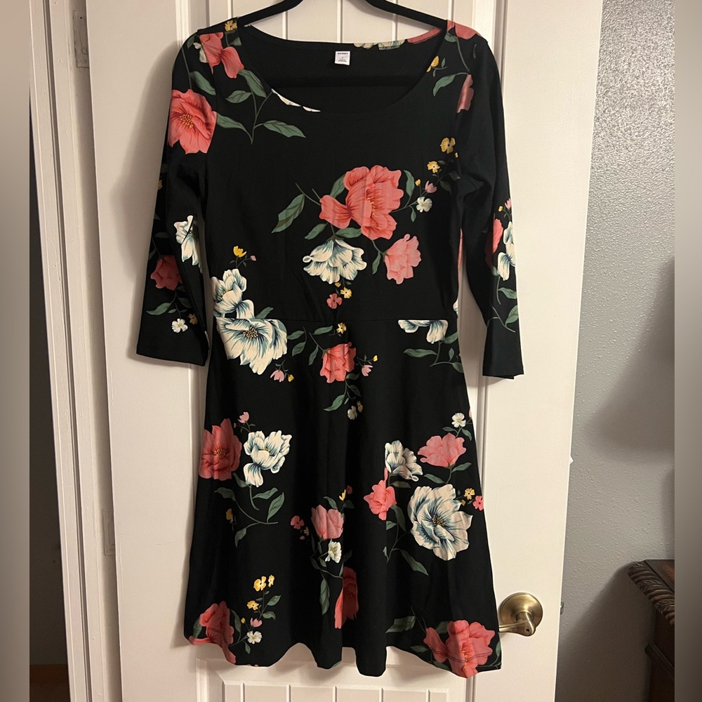 Old Navy Black Skater Dress